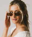 brown temple sunglasses