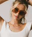 brown sunglasses