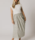sweater bodice dress