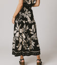 elastic waistband flowy skirt