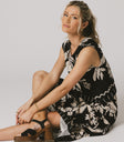 linen black skirt