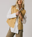 button up embroidered vest
