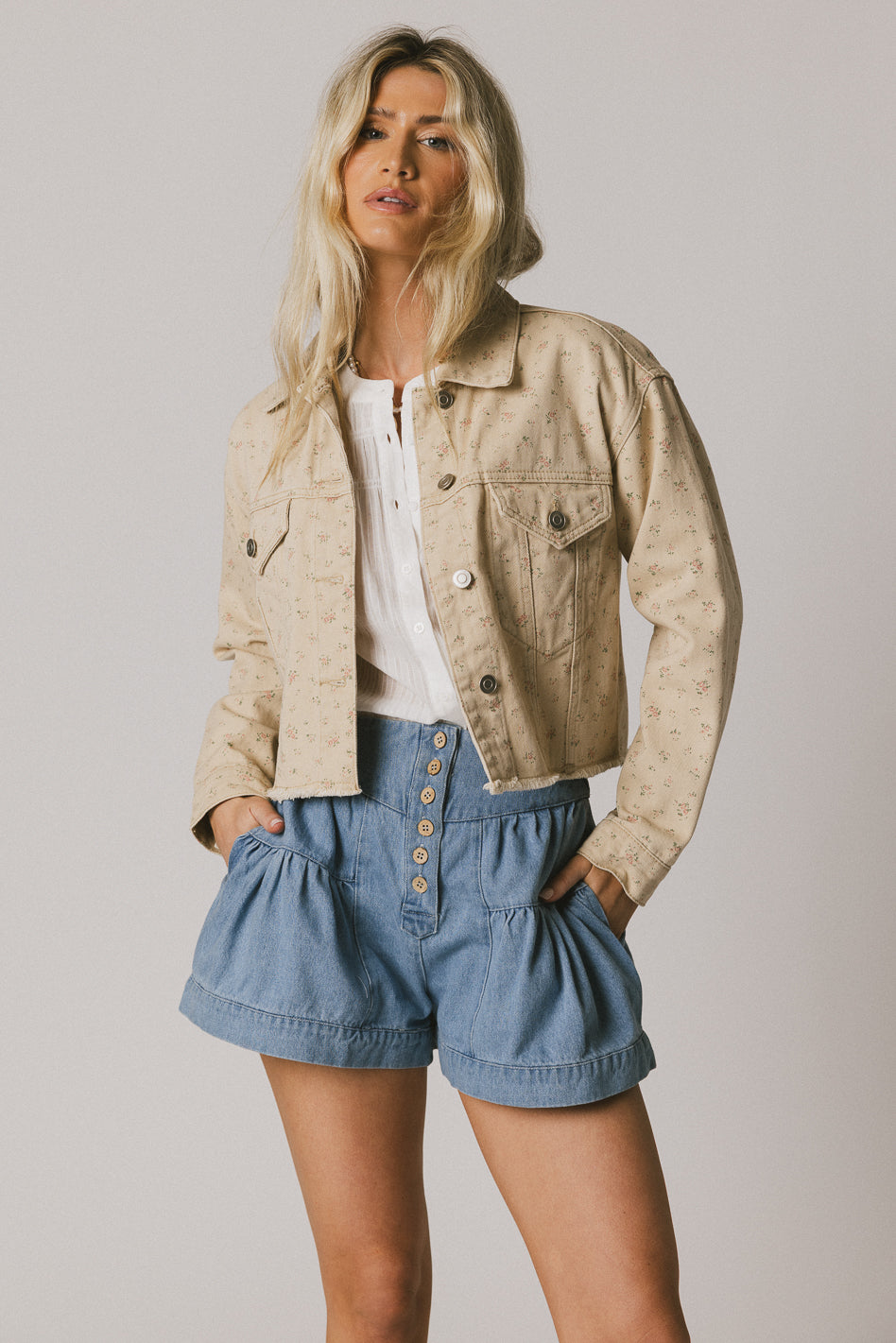floral denim jacket