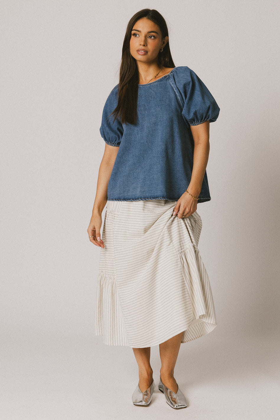 Pepper Striped Maxi Skirt
