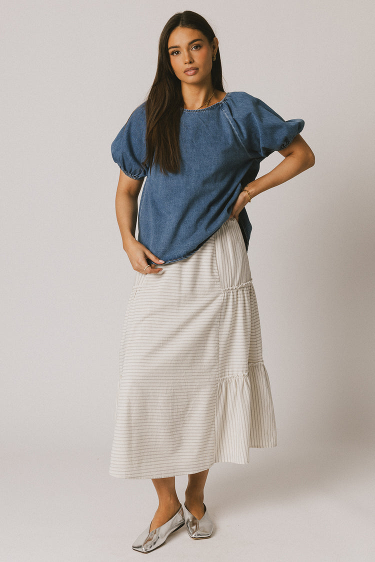 Pepper Striped Maxi Skirt