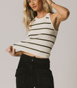 STRIPED TANK TOP IN OLIVE