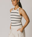 STRIPED TAN K TOP