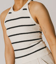 STRIPED TANK TOP IN NAVY
