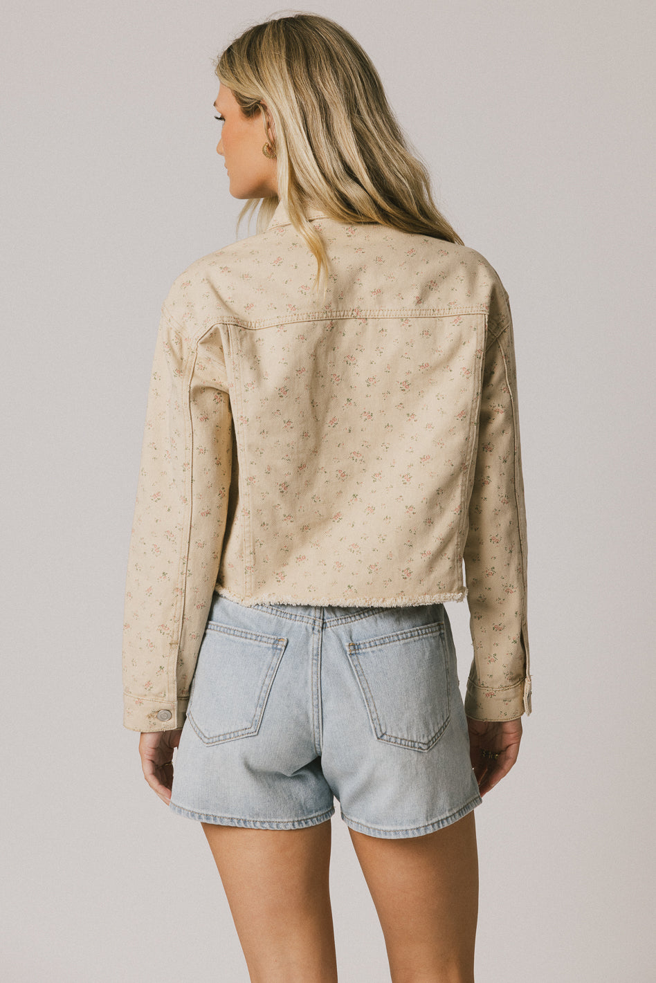 cropped floral jacket