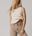 RIBBED TOP IN CREAM
