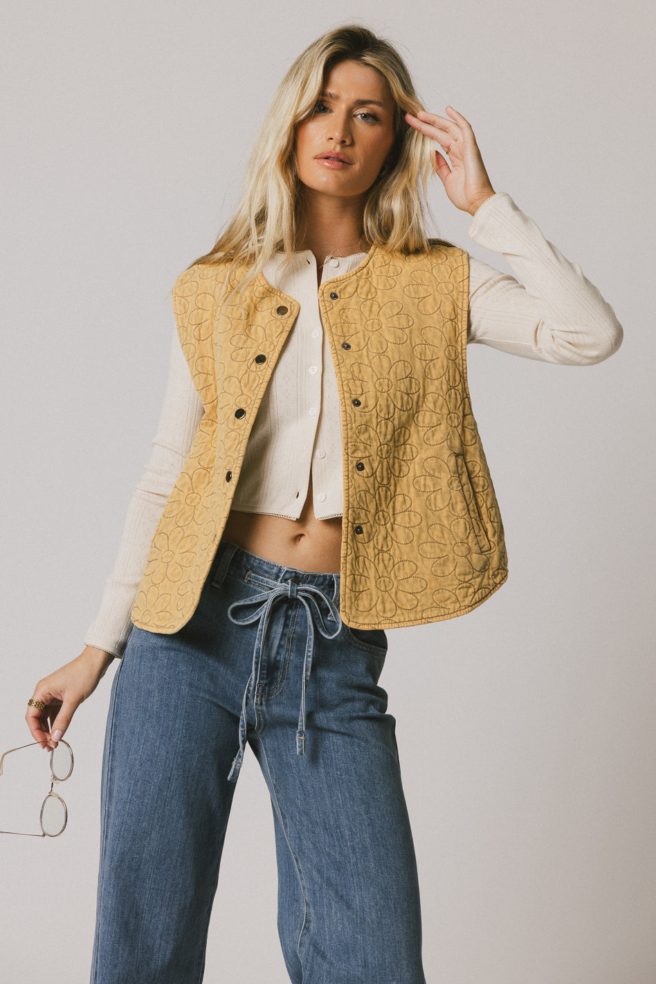 KNIT TOP IN IVORY