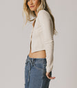 BUTTON UP KNIT TOP