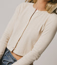 KNIT CARDIGAN IN IVORY