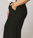 SIDE EMBRIODERY DETAIL ON BLACK PANTS