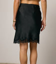 Harper Lace Trim Mini Skirt in Black