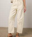 ankle length barrel jeans