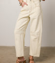 cream barrel jeans