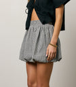Rallie Bubble Mini Skirt in Black