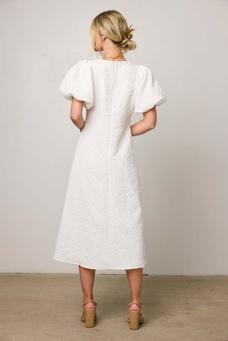 short sleeve midi dress