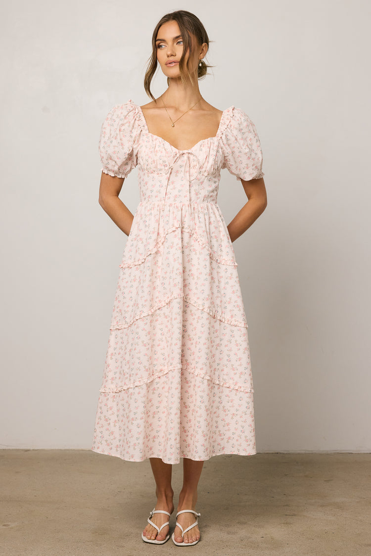 tiered midi dress