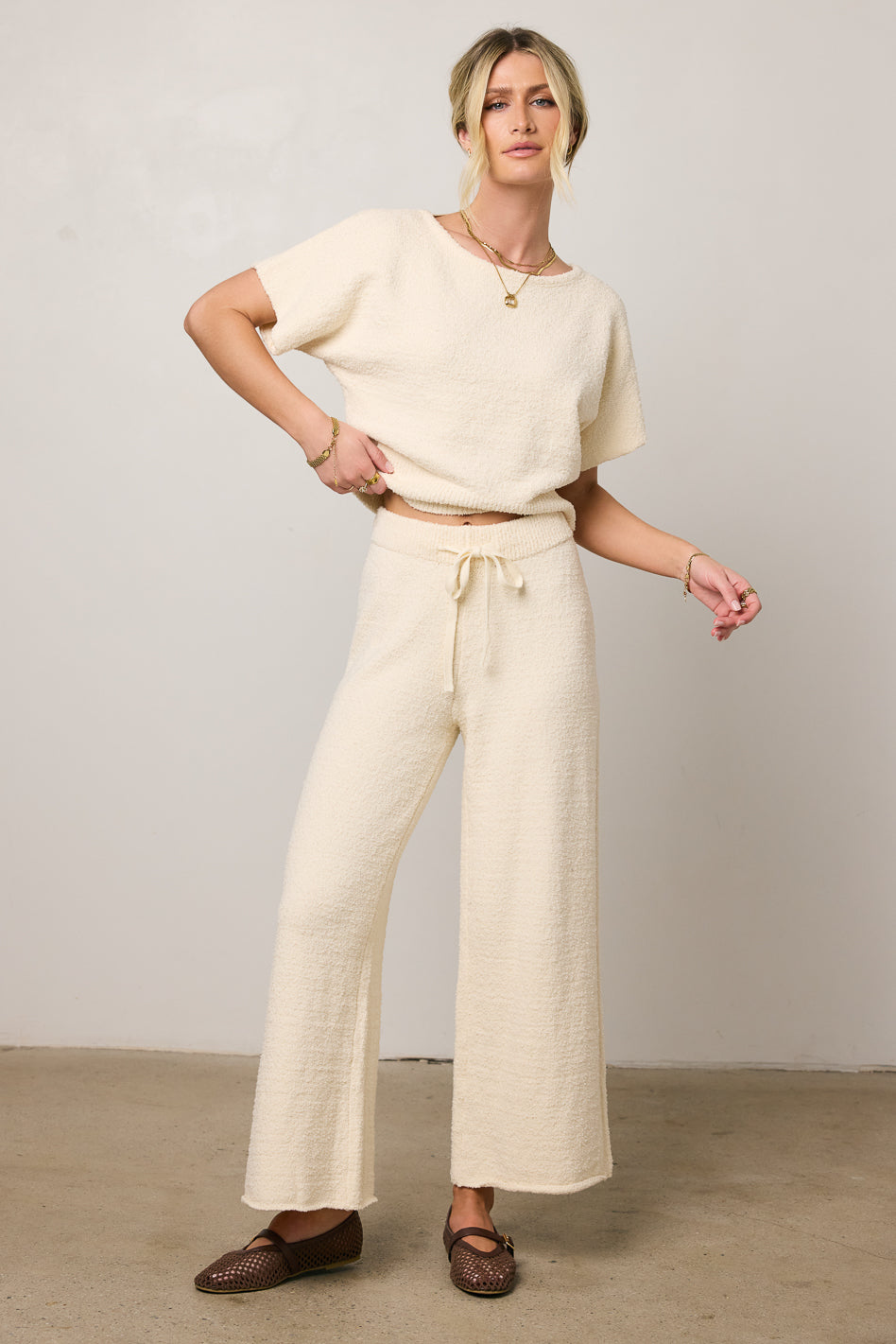 knit cream top