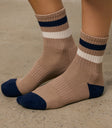 striped knit socks
