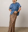 leopard maxi skirt