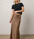 leopard skirt with tie
