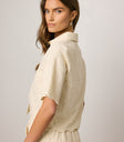 cream top with collar