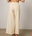 cream pants with elastic waist