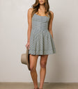 striped mini dress