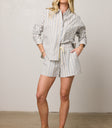 striped button up