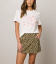 leopard wrap skort
