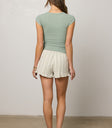 short sleeve green top