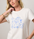 blue graphic tee