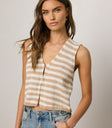 knit striped vest