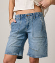 MEDIUM WASH DENIM BERMUDAS