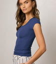 ribbed short sleeve top