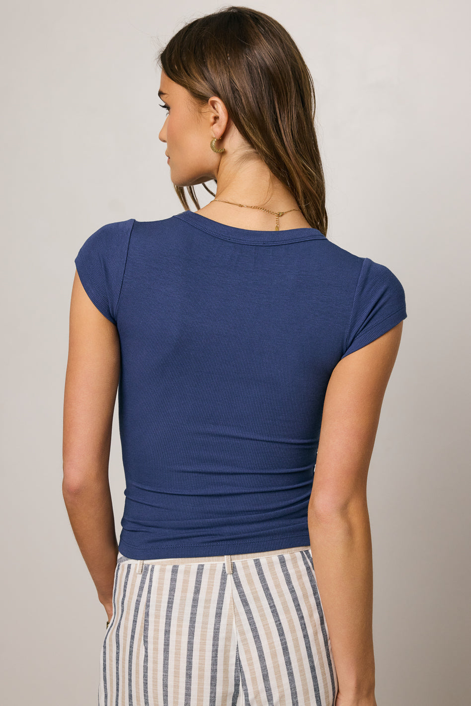 navy top
