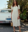 polka dot midi dress