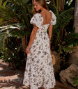 Robbie Floral Midi Dress in White