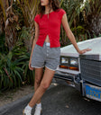 Sofia Gingham Shorts in Navy