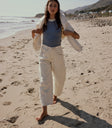 BARREL JEANS IN CREAM