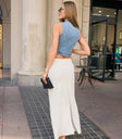 Rayne Striped Maxi Skirt in Oatmeal