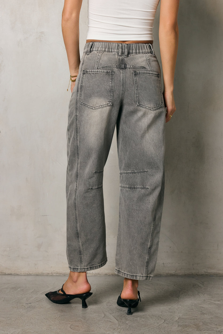 denim barrel jeans