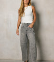 barrel jeans in grey
