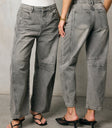 barrel jeans in grey