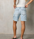 LIGHT WASH CARGO SHORTS
