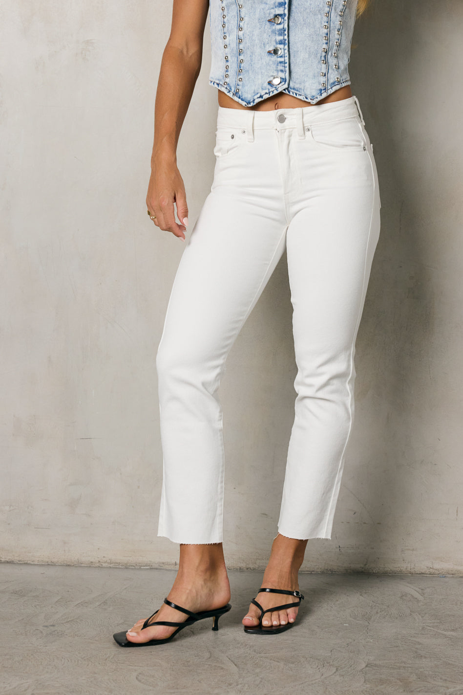 white jeans