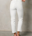 back pockets on white denim